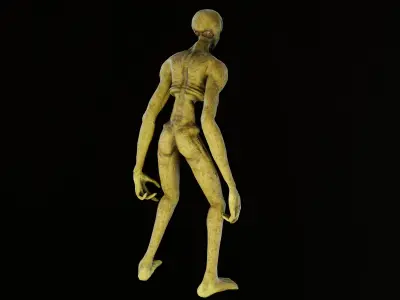 Tall Alien Low-poly 3D model