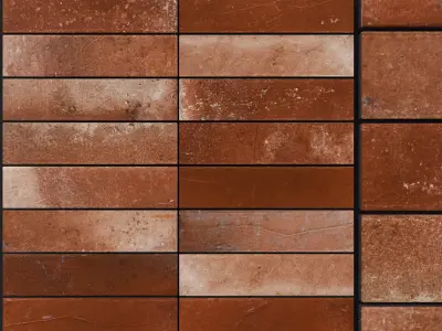 Yurtbay Seramik Brick Stone Cotto Mix Set 4 3D model