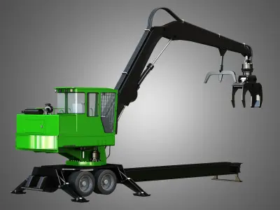 JD - 337E Knuckleboom Loader 3D model