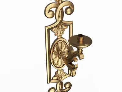 Classic Wall Chandelier 09 Low-poly 3D model