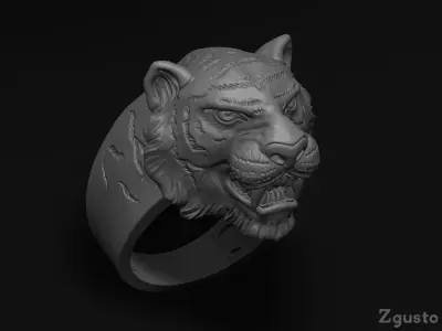 Tiger rings 3D print model