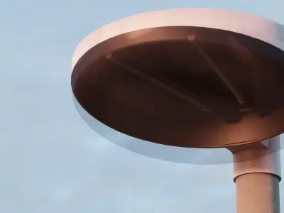 German Suburban Street light Low-poly 3D model