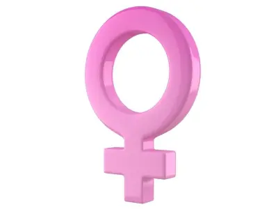 Female Gender Symbol 3D model