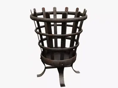 Iron Brazier Low-poly 3D model