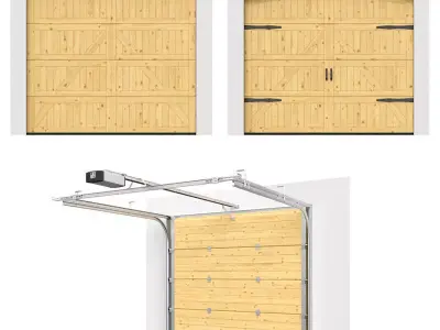 Sectional gates Hormann Motive 405 open and closed 3D model