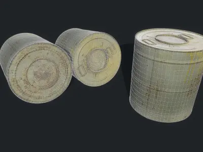 3D Scan Old Barrel 02 Low-poly 3D model
