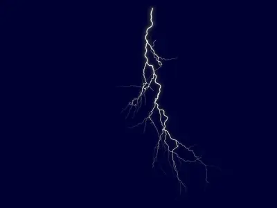 Realistic 3D Lightning CA-01 Low-poly 3D model