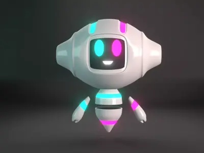luminous robot  3d model 3D model