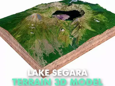 Lake Segara Anak Indonesia 3D model