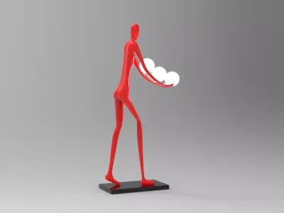 man sculpture lamp  3D print model