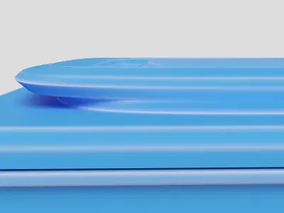 wheeled trash can 3D model