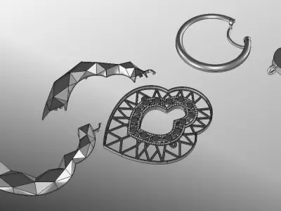 Facet pendant 3D print model