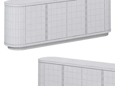 Brown sideboard by laskasas 3D model