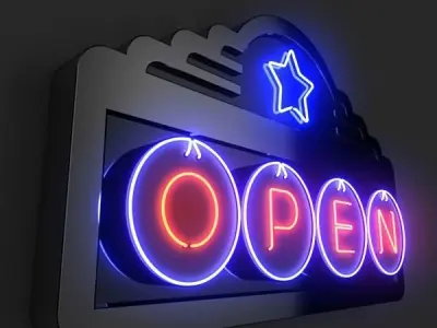 Open Sign 1 3D model