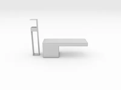 Bench Park 49 Low-poly 3D model