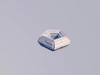 Sci Fi Object No 23 - Pyramid Sphere Torus 2019 Low Poly 3D model