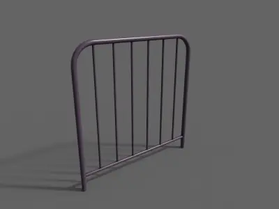 PBR Pedestrian Guard Rail Purple V2 Low-poly 3D model