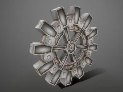 Gear - Realistic and Stylized Textures Low-poly 3D model