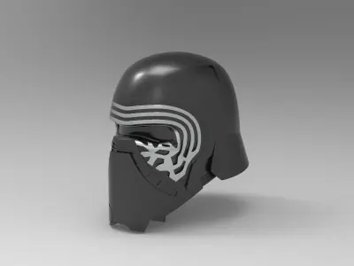 Nurbs Kylo Ren Helmet 3D model 3D model