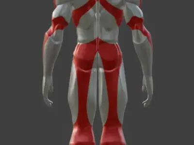Ultraman Ace Stylized 3D Model 3D model