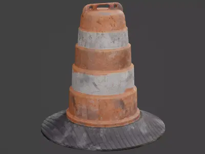Traffic Barrel Game Ready Model Low-poly 3D model
