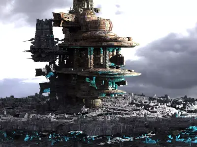 Sci-Fi City dystopia Rule city   3D model