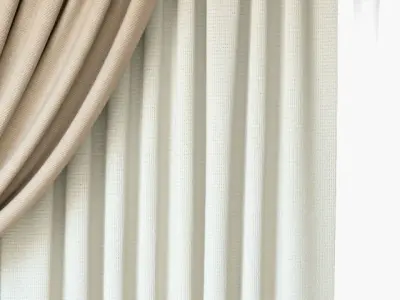 Curtains 93 Curtains with Tulle ROHI Creation Baumann Topia ALEX 3D model