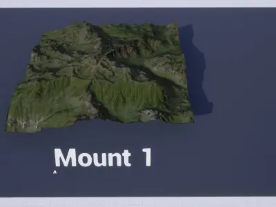 Mountain Set 1 Low-poly 3D model