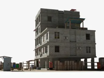 Slum X13 Low-poly 3D model purchase