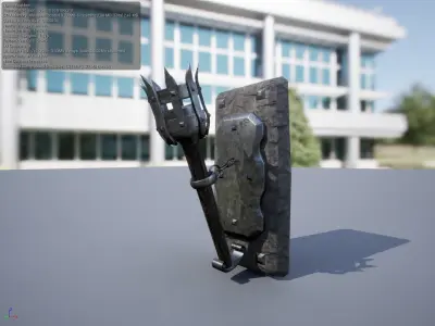Medieval torch 3D model