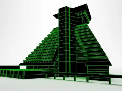 Sheraton Grand Doha Resort Convention Hotel Low-poly 3D model