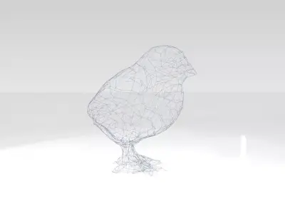Chick Wireframe 3D model