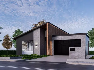 architectural 3d model for single floor house 3D model 2 3D model