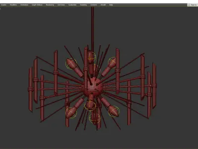 ERIS CHANDELIER Low-poly 3D model