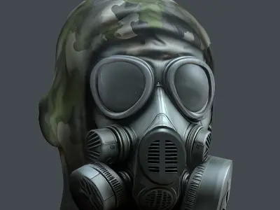 Helmet 3d model military combat Military scifi helmet Low-poly  Low-poly 3D model