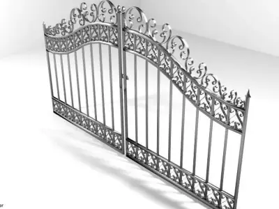 Steel Door Gate Type 3 3D model
