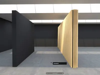 Black and White VR Gallery for Product Showcase 4K Low-poly 3D model