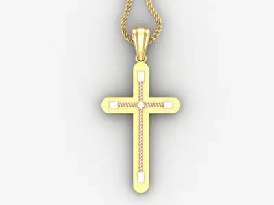 Cross Light Gold 4CP069 3DM STL 3D print model