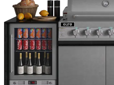 Riverina outdoor kitchen 3D model