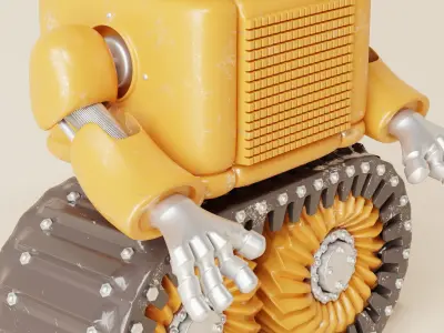 Robot V11 Low-poly 3D model