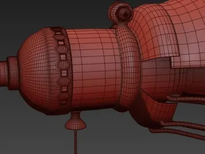 Steampunk Extension Pole Bra 3D model