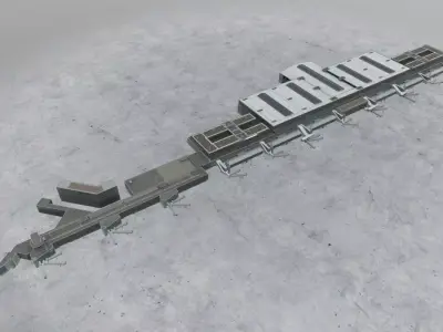 EDDF Terminal 2 Low-poly 3D model