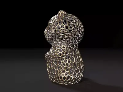 Raccoon Voronoi 3D print model