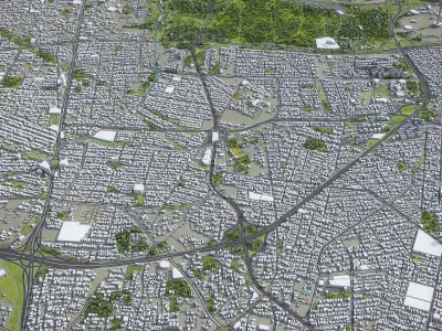 Tehran Low-poly 3D model