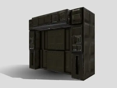 Blast Doors Low-poly 3D model