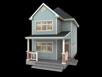 house Low-poly 3D model 22