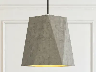 Modern cement lights 07 3D model