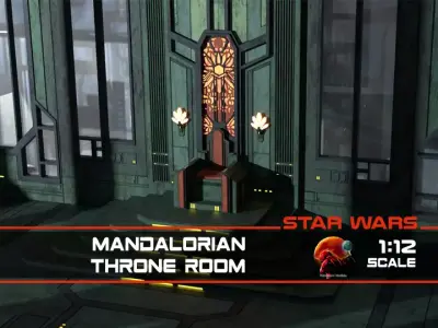 Mandalorian Throne Room 1-12 scale Blackseries 3D print model