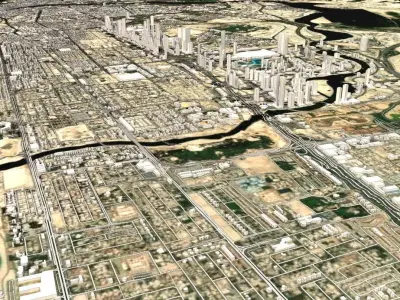 Cityscape Dubai United Arab Emirates 3D model