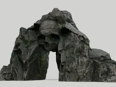 Skull Cave Low-poly 3D model